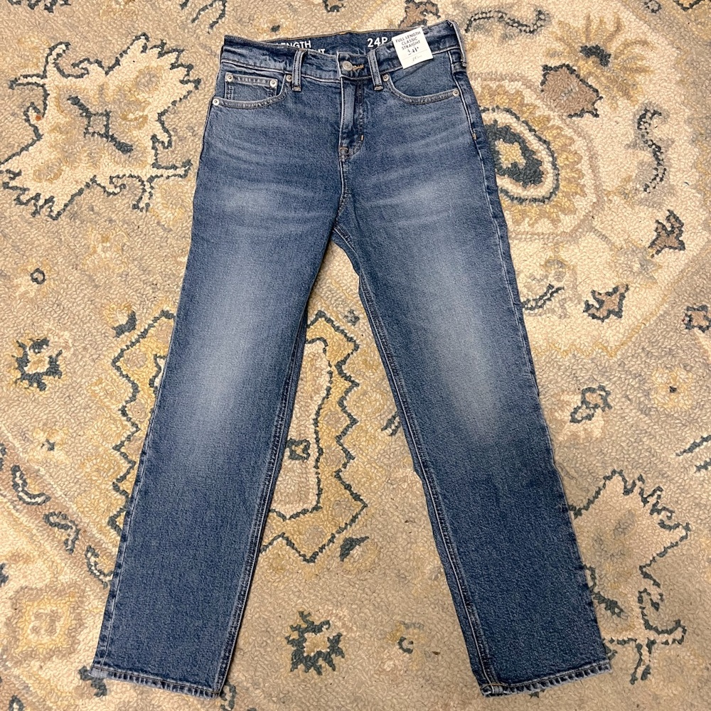 J. Crew full length classic straight denim 24p